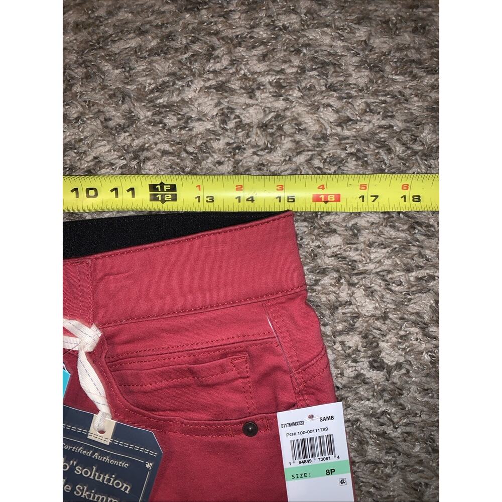 Democracy Ab Solution Skinny Capri Jeans Women’s 8P Red Skinny Stretch NWT - Picture 5 of 6